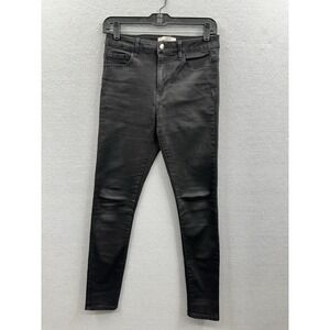 Forever 21 Womens Black High Rise Skinny Jeans Size 26 Ankle Stretch Pants Black